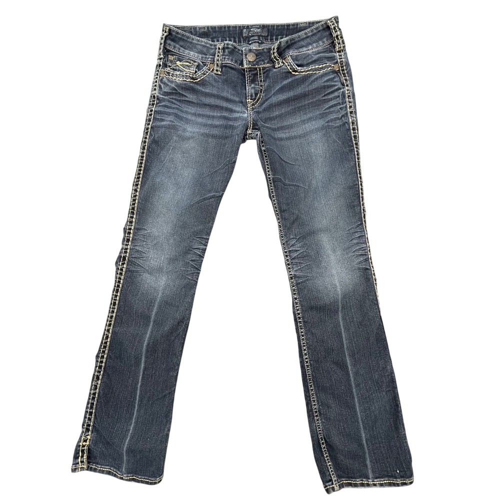 Silver Jeans Dark Wash McKenzie Slim Bootcut Jeans Womens 33